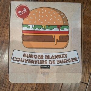 Burger Blanket Food Theme Throw